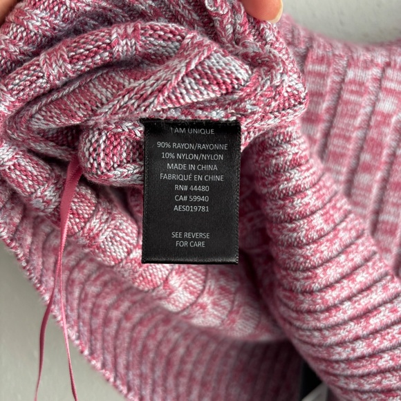 NWT AFRM Silas Sweater Knit Bustier Sleeveless Crop Top Marled Soft Gray Mauve - Picture 4 of 6